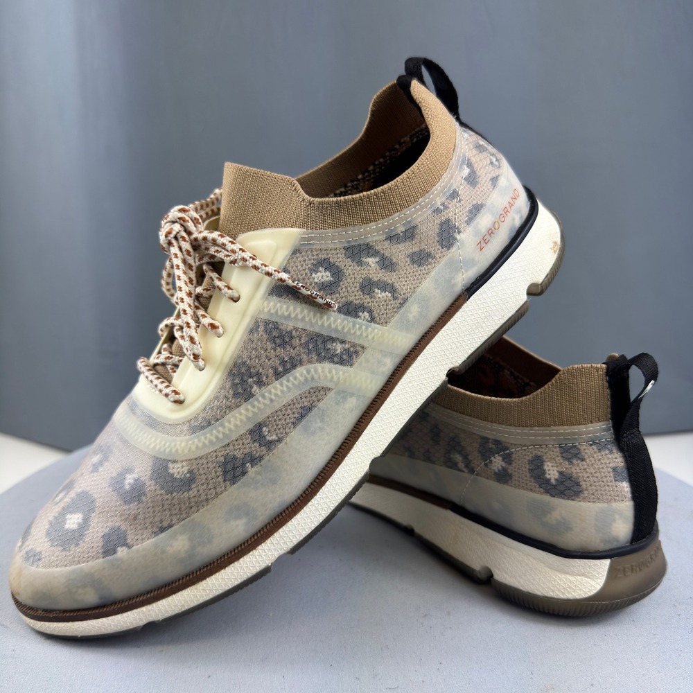 Cole Haan 4.ZeroGrand Avant Oxford Womens Size 8.5 Leopard Print Shoes Sneaker